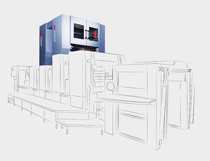 MK 1020CF 冷燙單元
技術(shù)描述：冷燙印技術(shù)
在膠印機上加裝冷燙單元，完成先燙后印或先印后燙，擺桿跳步能有效節(jié)約電化鋁。